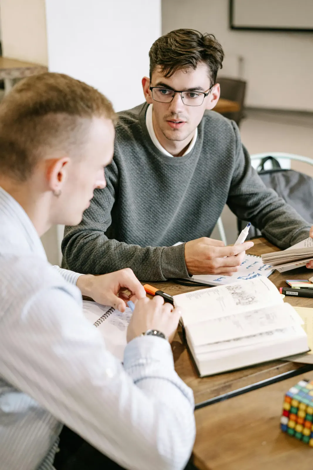 Students studying